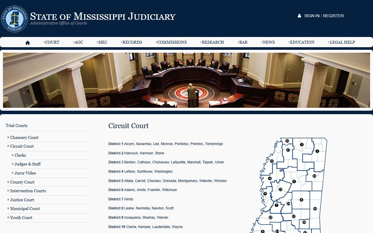 Winston County criminal court records and Mississippi Circuit Court jurisdiction overview