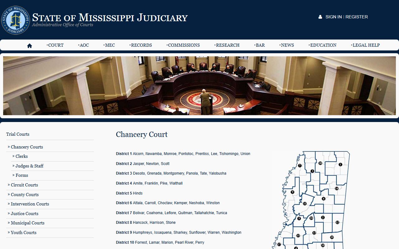 Mississippi Chancery Court jurisdiction over Winston County probate records