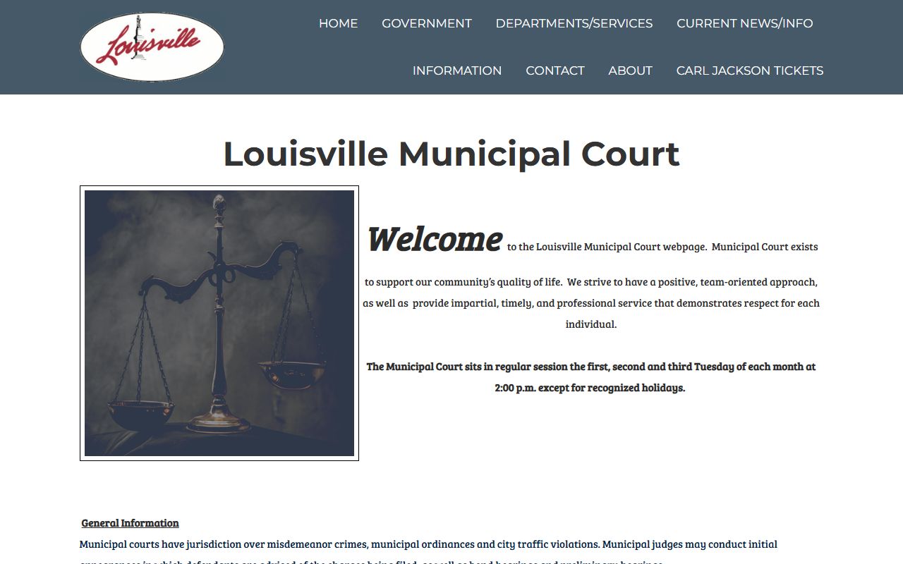 Winston County traffic court records and Louisville Municipal Court schedule and staff